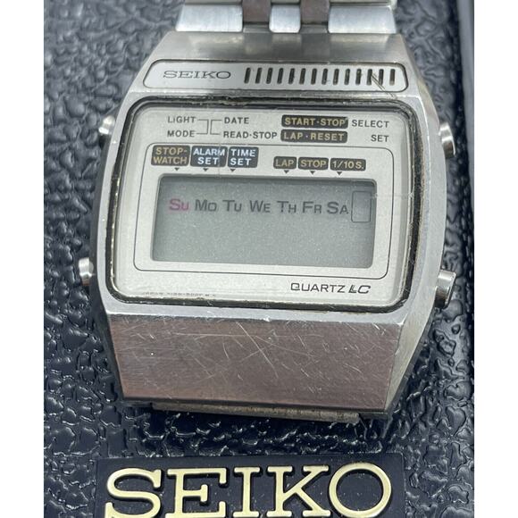 VTG 1978 Seiko A159-5009 LCD DIGITAL Chronograph Watch with Box Rare - Picture 12 of 12